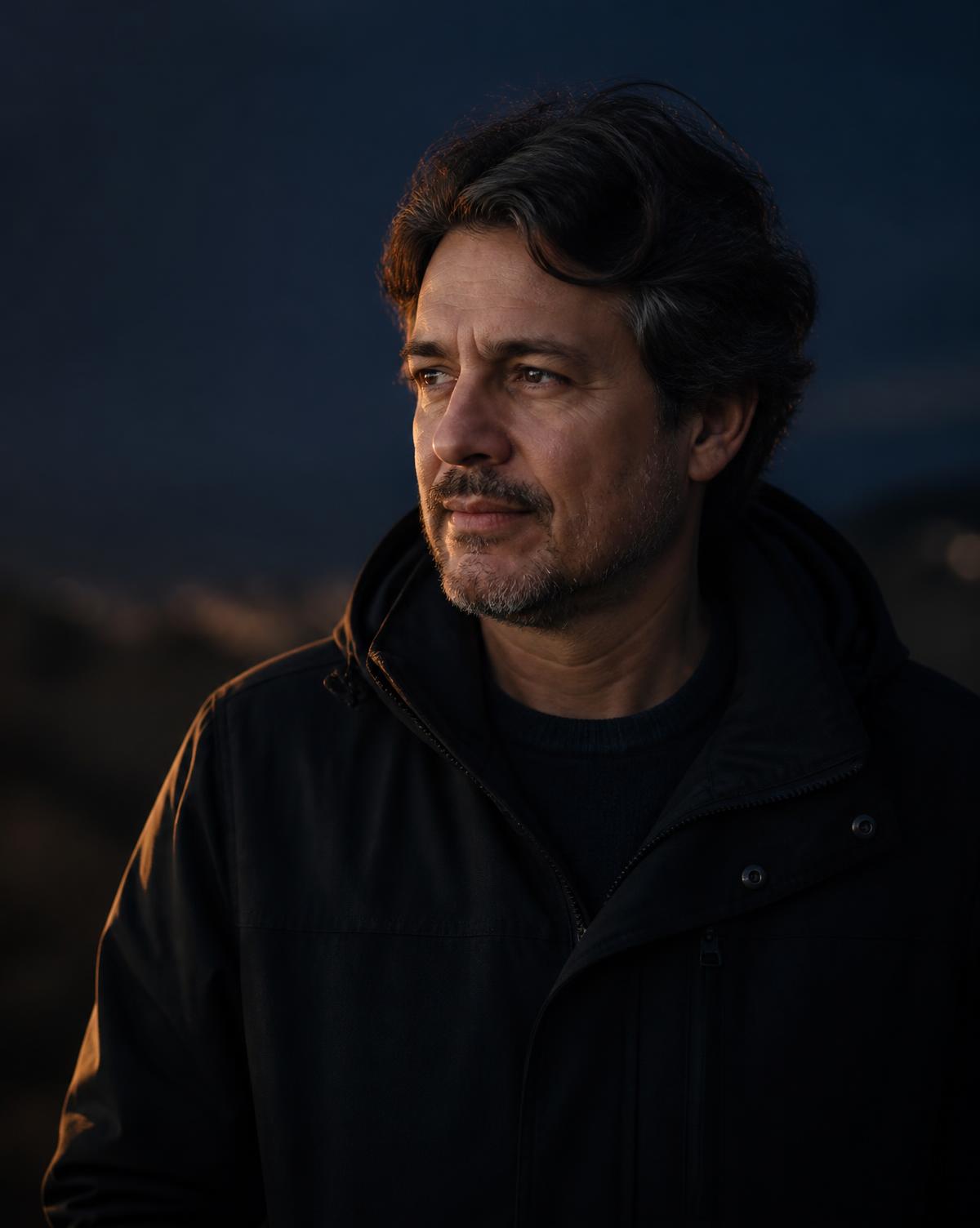 Portrait of Loren Pardue at dusk