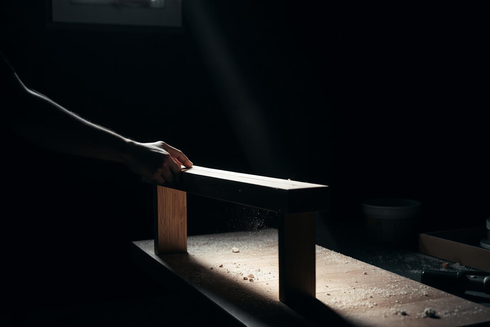 A bench taking shape.